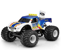 J Concepts - 2020 Ford Raptor, BF Power Logo MT Clear Body, Fits Losi LMT / Axial SMT10 - Hobby Recreation Products