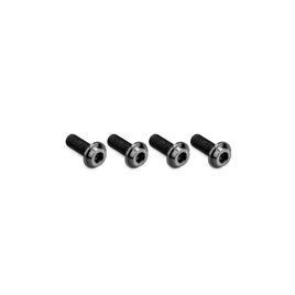 J Concepts - 3X8mm Top Hat Titanium Screw, Stealth Black, 4pc - Hobby Recreation Products