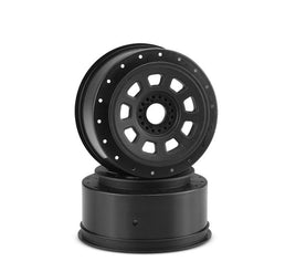 J Concepts - 9-Shot 17mm Hex Wheels, Black, for 1/8th Buggy Using SCT Tires, 2pc - Hobby Recreation Products