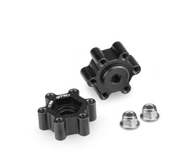 J Concepts - Aluminum 12mm Hex Tribute Wheel Adaptor, Black Anodized - 11mm Offset - 2pc. - Hobby Recreation Products