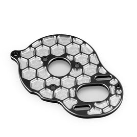J Concepts - Aluminum +2mm Motor Plate, Honeycomb, Black, for DR10 / SR10 - Hobby Recreation Products