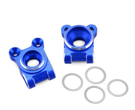 J Concepts - B74 Aluminum Rear Hub Carrier, Blue, Set - Hobby Recreation Products