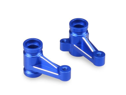 J Concepts - B74 Aluminum Steering Bell-Cranks, Blue, Set - Hobby Recreation Products