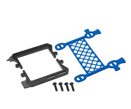J Concepts - Blue Carbon Logo - Cargo Net Battery Brace, for Associated B6/T6/SC6/B6.3 - Hobby Recreation Products