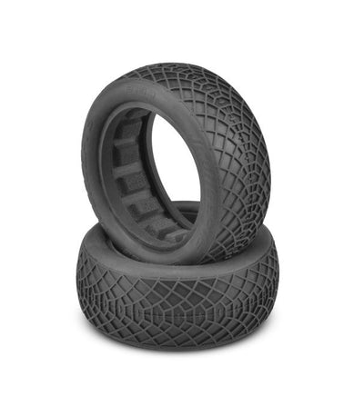 J Concepts - Ellipse Blue Compound Tires, fits 2.2" Buggy 4wd Front Wheel - Hobby Recreation Products