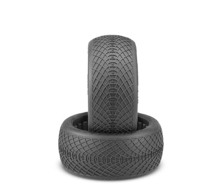 J Concepts - Ellipse Green Compound Tires (2), fits 4.0" 1/8th Truck (Truggy) Wheels - Hobby Recreation Products