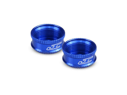 J Concepts - Fin, VCS shock bottom cap, blue (2pc.) ,(Fits B5M, T5M, SC5M) - Hobby Recreation Products