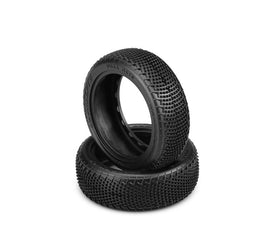 J Concepts - Fuzz Bite Low Profile 4wd Front Tire, for 2.2" 4wd Buggy Front Wheel, Pink Compound - Hobby Recreation Products