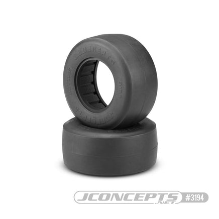 J Concepts - Hotties Short Course 2.2"x3.0" Rear Tires for Drag Racing, Blue Compound, Belted - Hobby Recreation Products