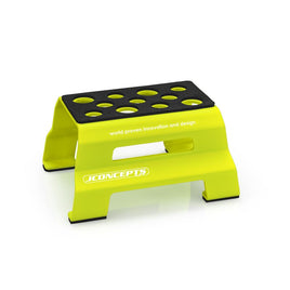 J Concepts - JConcepts Metal Car Stand, Fits 1/10th & 1/8th Vehicles, Yellow - Hobby Recreation Products