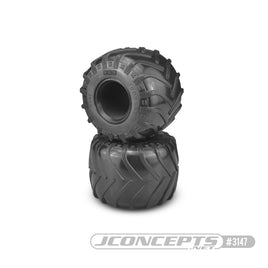 J Concepts - JCT Monster Truck Tires - Blue (Soft) Compound (1 Pair) for 2.6 x 3.6" MT Wheel - Hobby Recreation Products