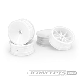 J Concepts - Mono 2.2" Front Wheel for RC10, White, 4pcs - Hobby Recreation Products