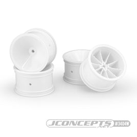 J Concepts - Mono 2.2" Rear Wheel for RC10 White, 4pcs - Hobby Recreation Products
