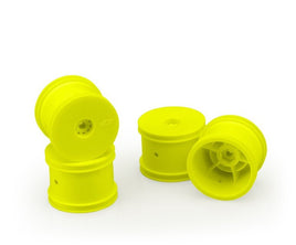 J Concepts - Mono Losi Mini-T 2.0 Wheel, Yellow, 4pcs - Hobby Recreation Products