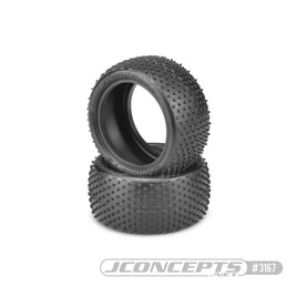 J Concepts - Nessi 1/10 Buggy Rear Tire, for Carpet/Astroturf, Pink Compound - Hobby Recreation Products
