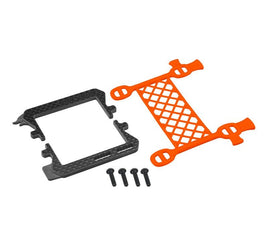J Concepts - Orange Carbon Logo - Cargo Net Battery Brace, for Associated B6/T6/SC6/B6.3 - Hobby Recreation Products