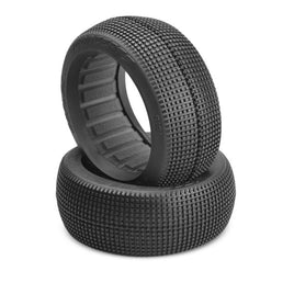 J Concepts - Reflex - 1/8 Buggy Tire, Aqua (A1) Compound, Medium Long-Wear, Fits 83mm 1/8th Buggy Wheel - Hobby Recreation Products