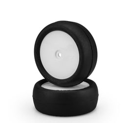 J Concepts - Smoothie 2, Silver Compound Tire, Pre-mounted on 3353W 4wd Front Wheel, Fits 4wd Buggy Front - Hobby Recreation Products