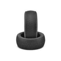 J Concepts - Stalkers 1/8 Buggy Tire - Aqua (A1) Compound, Medium Long-Wear, Fits 83mm 1/8th Buggy Wheel - Hobby Recreation Products