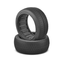 J Concepts - Stalkers, Aqua (A3) Compound Tire, Fits 83mm 1/8th Buggy Wheel - Hobby Recreation Products