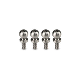 J Concepts - Titanium Ball Stud - Regulator Lower Cradle, for Tamiya Clod Buster, 6x6mm, 4pcs - Hobby Recreation Products