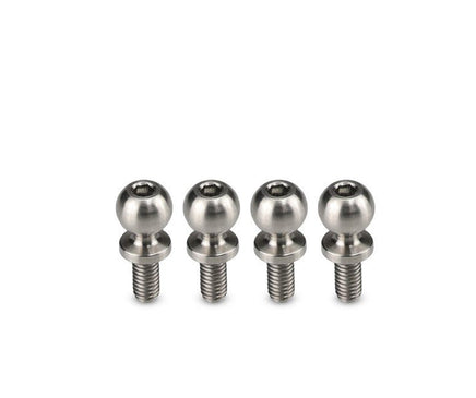 J Concepts - Titanium Ball Stud - Regulator Lower Cradle, for Tamiya Clod Buster, 6x6mm, 4pcs - Hobby Recreation Products