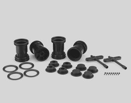 J Concepts - Tribute - 1/24th Mini Monster Truck Wheel w/ Accessories (black) - 4pc. - Hobby Recreation Products