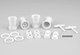 J Concepts - Tribute - 1/24th Mini Monster Truck Wheel w/ Accessories (white) - 4pc. - Hobby Recreation Products