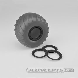 J Concepts - Tribute Wheel Mock Beadlock Rings, Glue-on-Set (4pcs) Black - Hobby Recreation Products