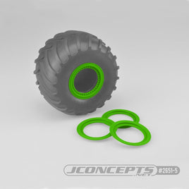 J Concepts - Tribute Wheel Mock Beadlock Rings, Glue-on-Set (4pcs) Green - Hobby Recreation Products