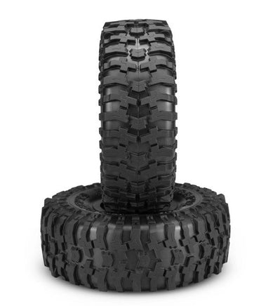 J Concepts - Tusk 2.9" Tires Pre-Mounted on Hazard Wheels, Green Compound, Fits Axial SCX6 - Hobby Recreation Products