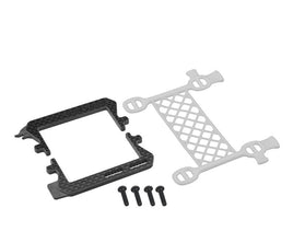 J Concepts - White Carbon Logo - Cargo Net Battery Brace, for Associated B6/T6/SC6/B6.3 - Hobby Recreation Products