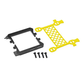 J Concepts - Yellow Carbon Logo - Cargo Net Battery Brace, for Associated B6/T6/SC6/B6.3 - Hobby Recreation Products