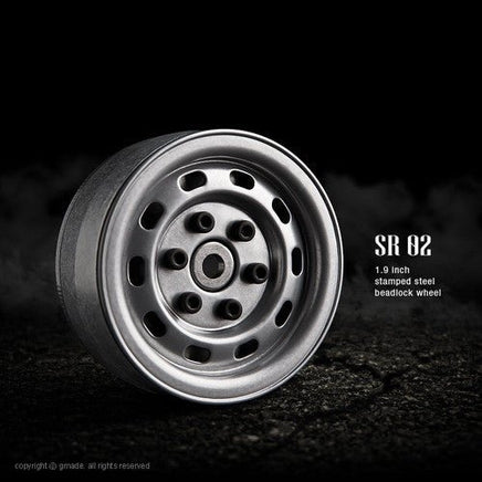 Junfac - 1.9 SR02 Beadlock Wheels (Semigloss Silver) (2) - Hobby Recreation Products