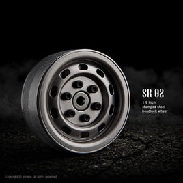 Junfac - 1.9 SR02 Beadlock Wheels (Uncoated Steel) (2) - Hobby Recreation Products