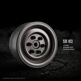 Junfac - 1.9 SR03 Beadlock Wheels (Uncoated Steel) (2) - Hobby Recreation Products