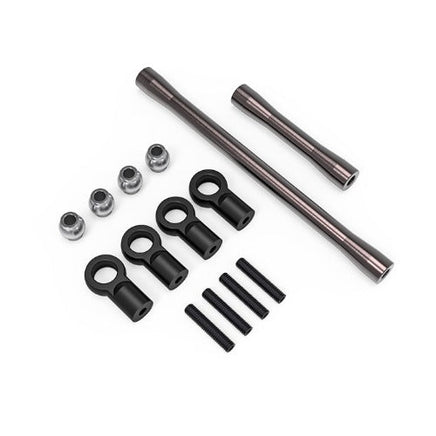 Junfac - Aluminum Steering Set, Titanium Gray, for Tamiya CC02 - Hobby Recreation Products