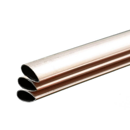 K & S Metals - Aluminum Streamline: 5/8" OD x 0.016" Wall x 35" Long - Hobby Recreation Products