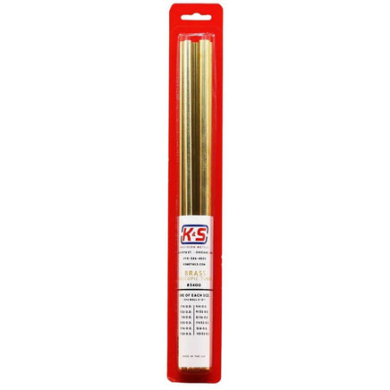 K & S Metals - Round Brass Telescopic Tubing Assortment Small - Hobby Recreation Products