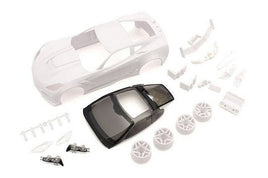 Kyosho - Corvette ZR1 White Body Set w/ Wheels - Hobby Recreation Products