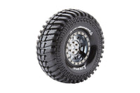 Louise R/C - CR-Ardent 1/10 1.9" Crawler Tires, 12mm Hex, Super Soft, Mounted on Black Chrome Rim, Front/Rear (2) - Hobby Recreation Products
