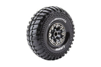 Louise R/C - CR-Ardent 1/10 2.2" Crawler Tires, 12mm Hex, Super Soft, Mounted on Black Chrome Rim, Front/Rear (2) - Hobby Recreation Products