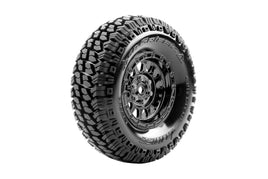 Louise R/C - CR-Griffin 1/10 1.9" Crawler Class 1 Tires, 12mm Hex on Black Chrome Rim, Super Soft, Front/Rear (2) - Hobby Recreation Products