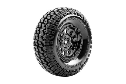 Louise R/C - CR-Griffin 1/10 1.9" Crawler Class 1 Tires, 12mm Hex on Black Chrome Rim, Super Soft, Front/Rear (2) - Hobby Recreation Products