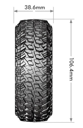 Louise R/C - CR-Griffin 1/10 1.9" Crawler Class 1 Tires, Super Soft, Front/Rear (2) - Hobby Recreation Products