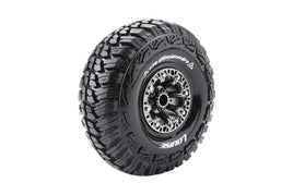 Louise R/C - CR-Griffin 1/10 2.2" Crawler Tires, 12mm Hex on Black Chrome Rim, Super Soft, Front/Rear (2) - Hobby Recreation Products