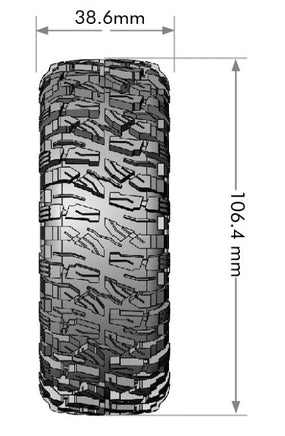 Louise R/C - CR-Mallet 1/10 1.0" Crawler Class 1 Tires, 7mm Hex, Super Soft, Front/Rear (2) - Hobby Recreation Products
