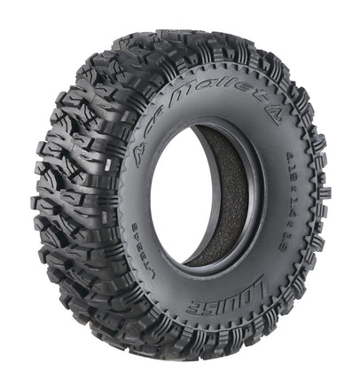 Louise R/C - CR-Mallet 1/10 1.0" Crawler Class 1 Tires, 7mm Hex, Super Soft, Front/Rear (2) - Hobby Recreation Products