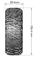 Louise R/C - CR-Mallet 1/10 1.9" Crawler Class 1 Tires, 12mm Hex on Black Rim, Super Soft, Front/Rear (2) - Hobby Recreation Products