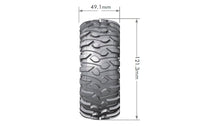 Louise R/C - CR-Rowdy 1/10 1.9" Crawler Tires, 12mm Hex, Super Soft, Mounted on Black Rim, Front/Rear (2) - Hobby Recreation Products